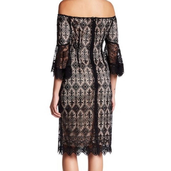 Sharagano Off-Shoulder Lace Dress 22W - Picture 2 of 6